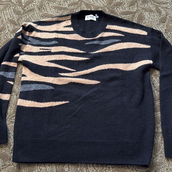 27 Miles Fawn Zebra Sweater, XS - Picture 2 of 5